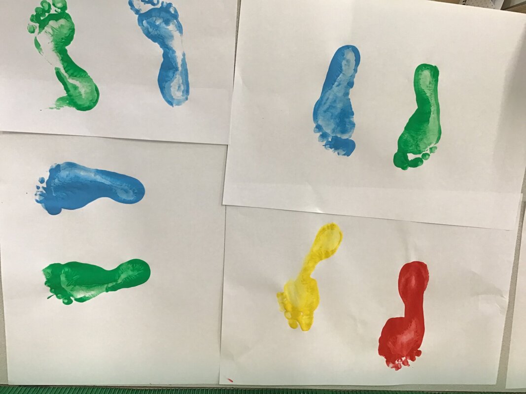 Image of Playdough and footprints!