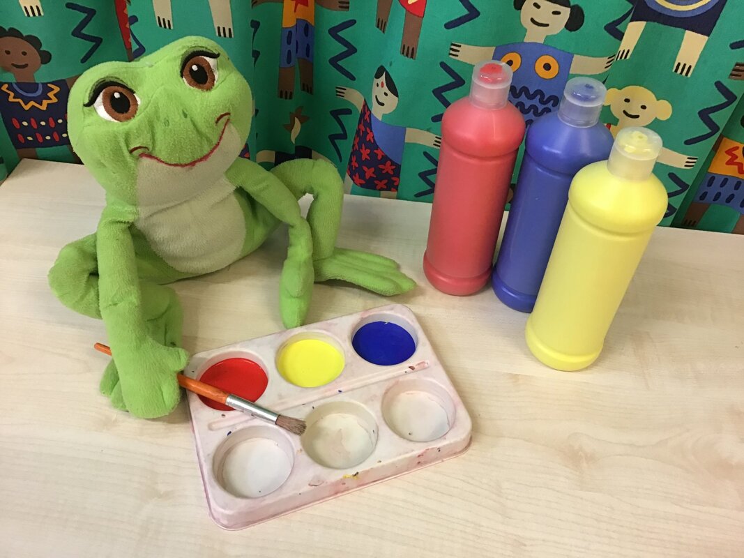Image of Fred the Frog - Can you help Fred make a rainbow?